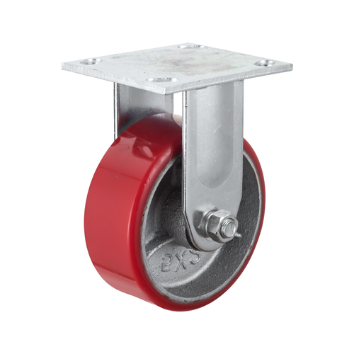 Durable and Heavy-Duty Polyurethane Wheel Casters with Rigid Plate Mounting