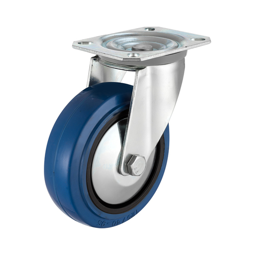 Enhance Your Industrial Equipment with Swivel Plate Mounted Elastic Rubber Wheels