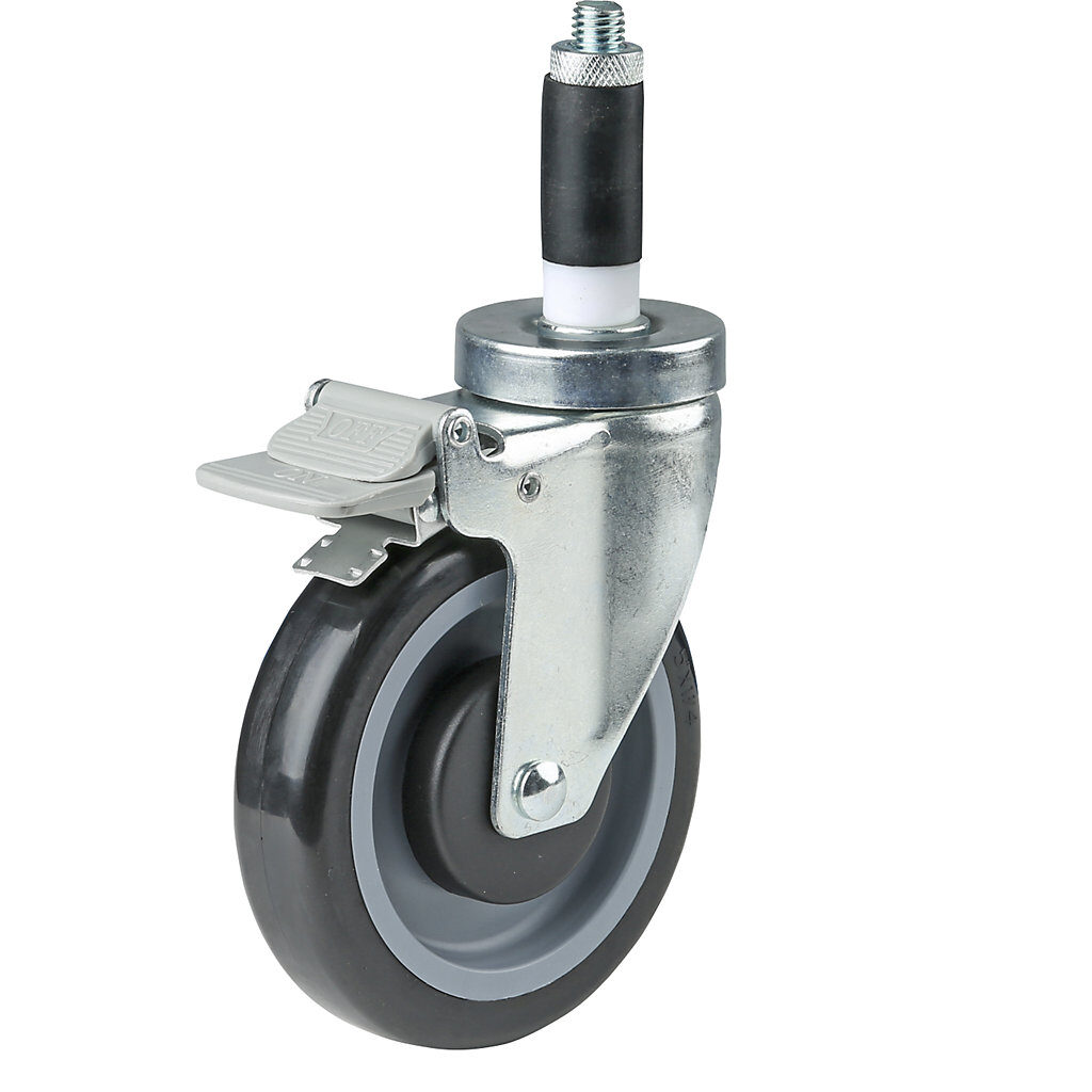 7/8" Expandable Adapter Stem Casters with Brake - Wholesale Supplier and Manufacturer