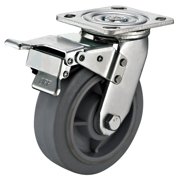 Swivel Caster with TP Rubber Wheel(Flate) Loading Range 300-400kg Each