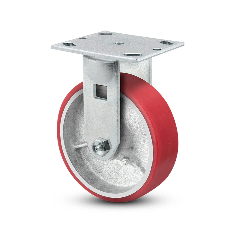 PU on Iron Brake Caster