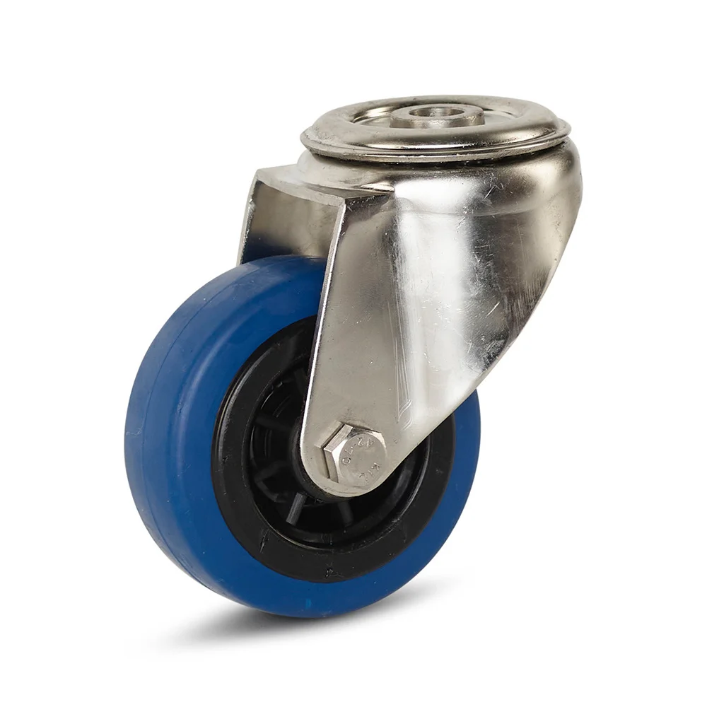 80mm Elastic Stainless Steel Swivel Caster 80kg