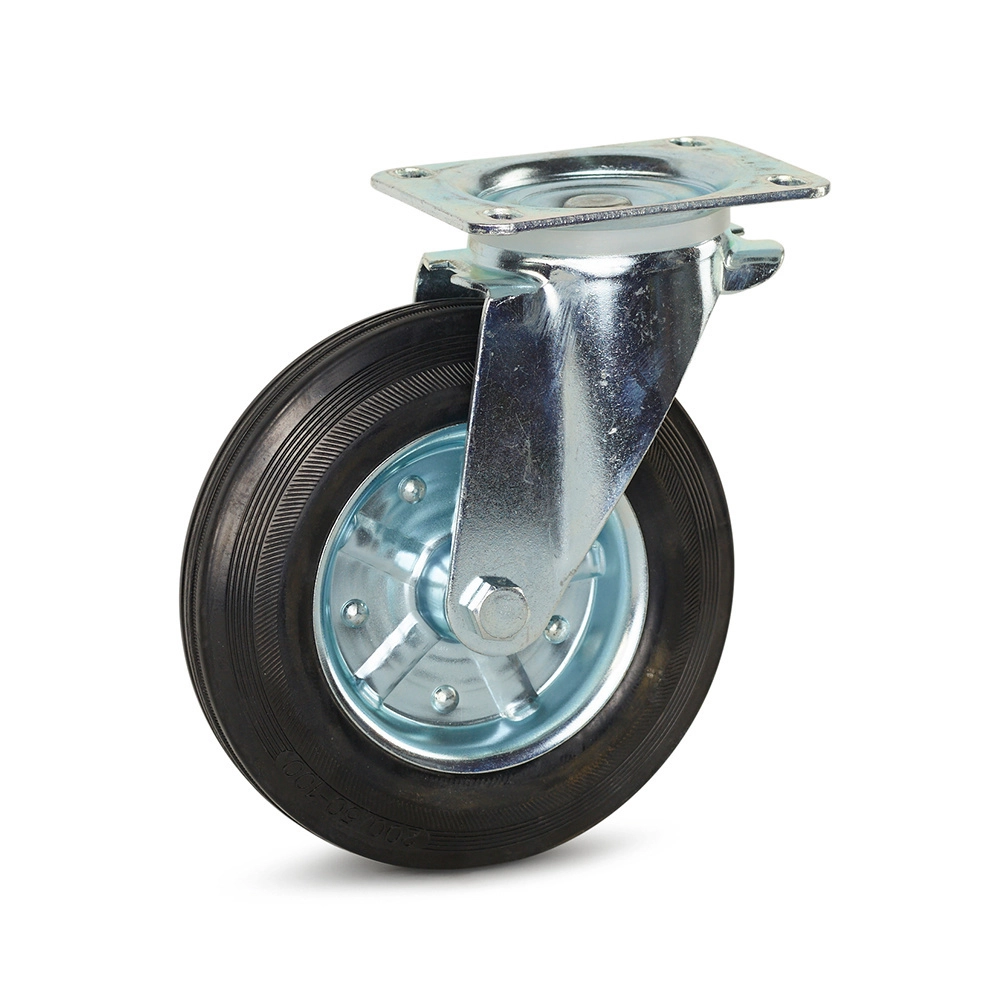 200mm rubber swivel caster