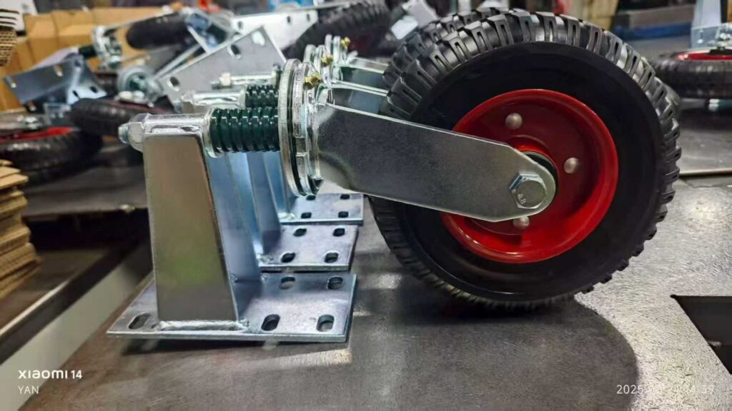 Spring-Loaded Gate Caster Wheels