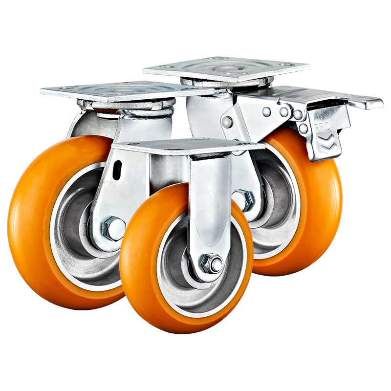 Polyurethane Alumin. Hub Wheel Heavy Duty Caster Stainless Steel 4 inch to 8 inch JRT Caster China